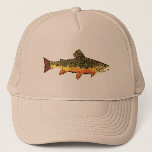 Brook Trout Fish Painting Trucker Hat