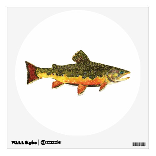 Brook Trout Fish Painting Wall Decal