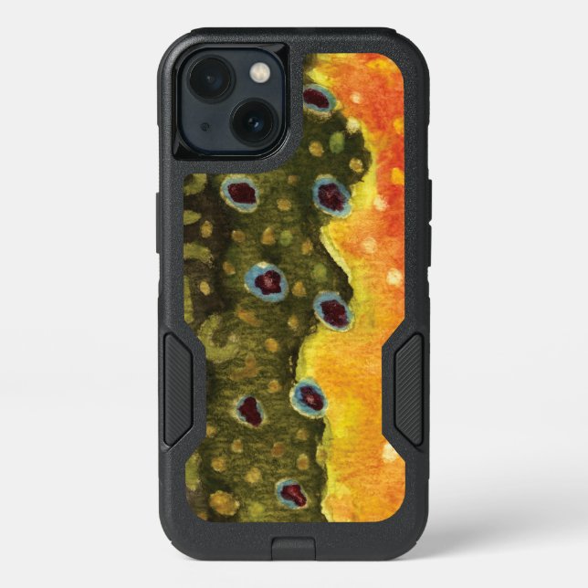 Brook Trout Fisherman, Ichthyologist Otterbox iPhone Case (Back)