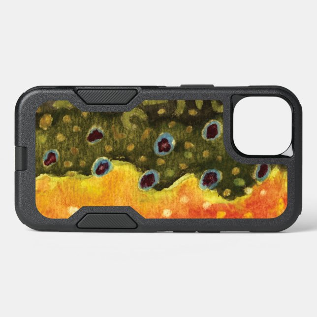 Brook Trout Fisherman, Ichthyologist Otterbox iPhone Case (Back Horizontal)
