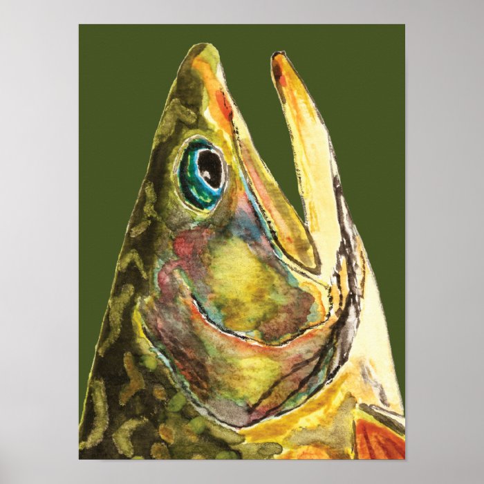 Brook Trout Fisherman Poster