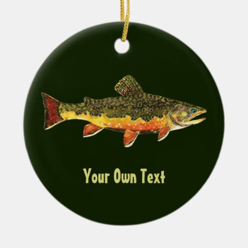 Brook Trout Fishermans Ceramic Ornament