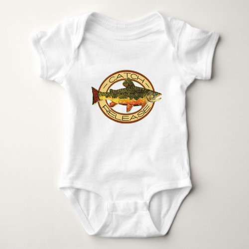 Brook Trout Fishing Baby Bodysuit