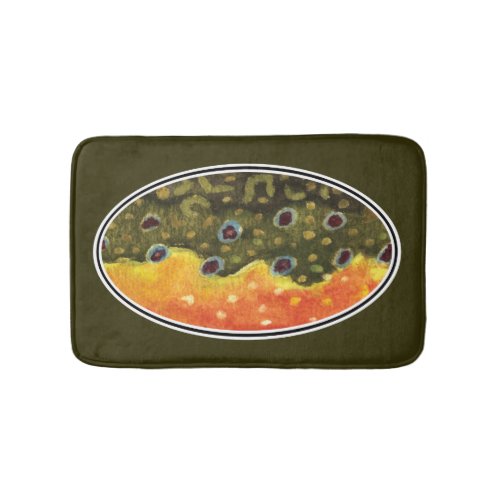 Brook Trout Fishing Bath Mat