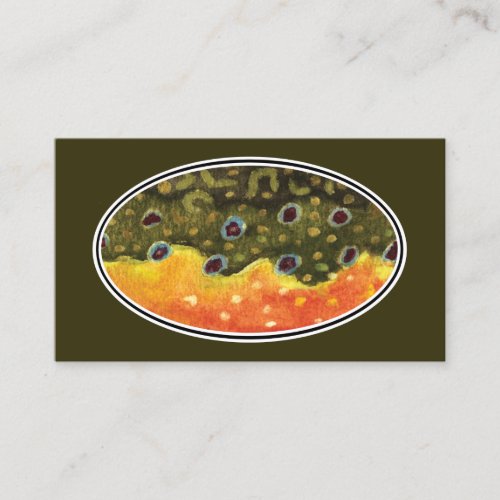 Brook Trout Fishing Business Card