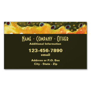 Brook Trout Fishing Business Card Magnet