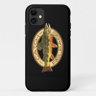 Brook Trout Fishing C and R iPhone 11 Case