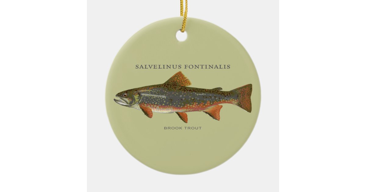 Brook Trout Fishing Ceramic Ornament Zazzle