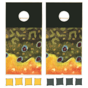 Brook Trout Fishing Cornhole Set