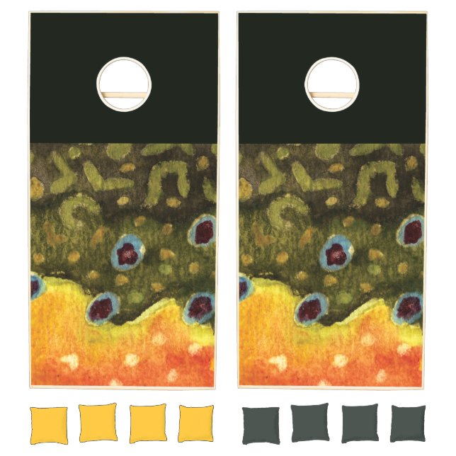 Brook Trout Fishing Cornhole Set (Set)