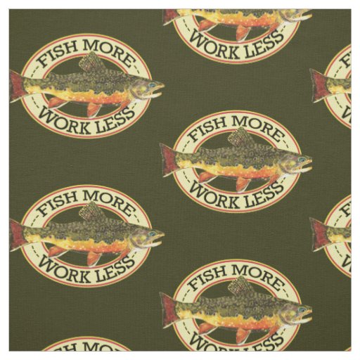 Brook Trout Fishing Fabric