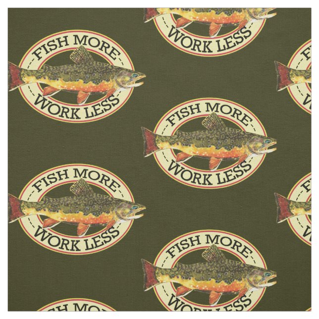 Brook Trout Fishing Fabric (Swatch)