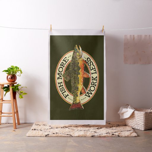 Brook Trout Fishing Fabric
