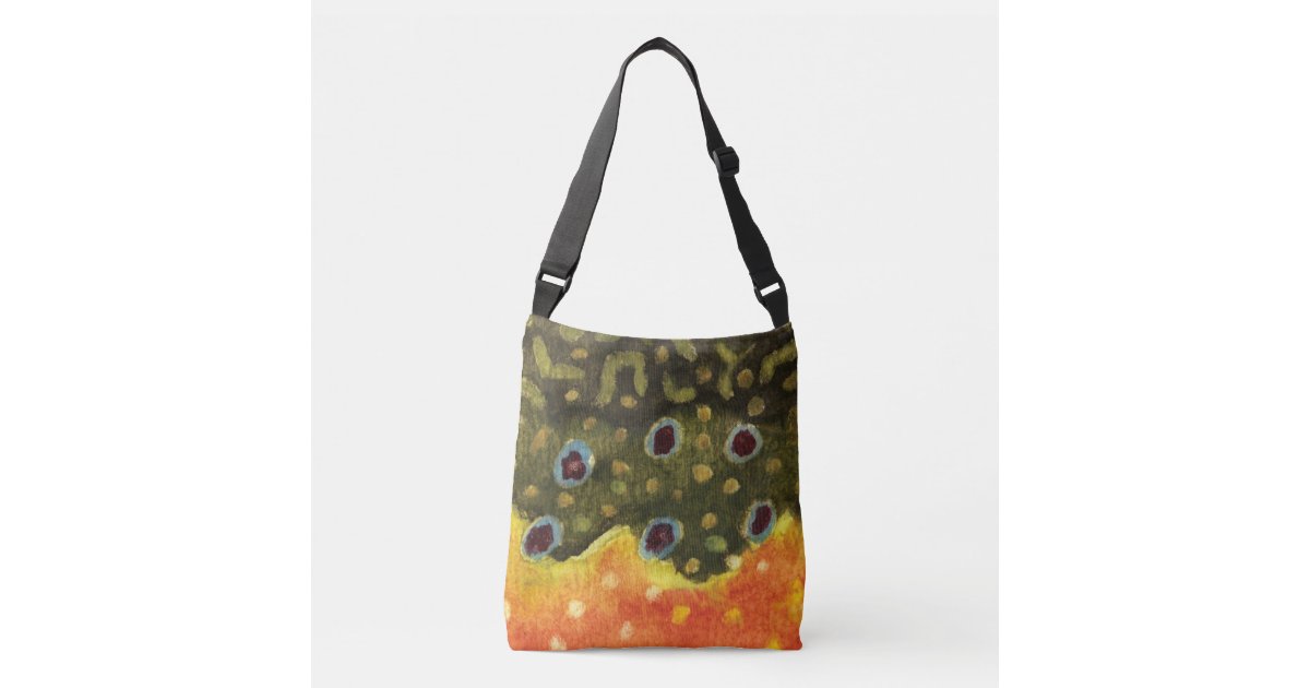 Brook Trout Skin Fly Fishing Tote Bag