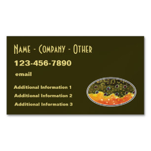 Brook Trout Fishing Men or Women Business Card Magnet