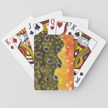 Brook Trout Fishing Playing Cards by TroutWhiskers at Zazzle