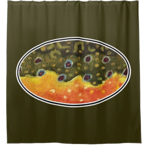 Brook Trout Fishing Shower Curtain