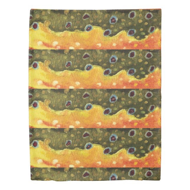 Brook Trout Fishing - Skin Duvet Cover (Front)