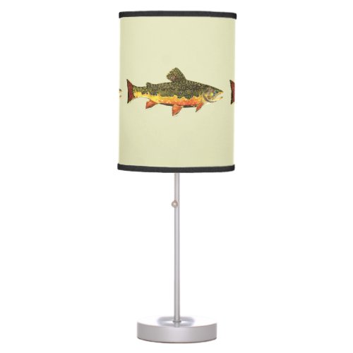 Brook Trout Fishing Table Lamp