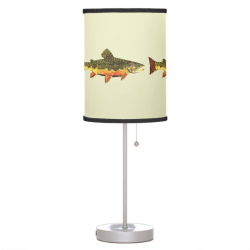 Brook Trout Fishing Table Lamp