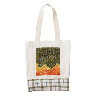 Brook Trout Fishing Zazzle HEART Tote Bag