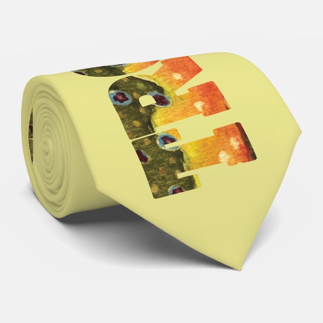 Brook Trout Fly Fisherman's Angler's Tie (Rolled)