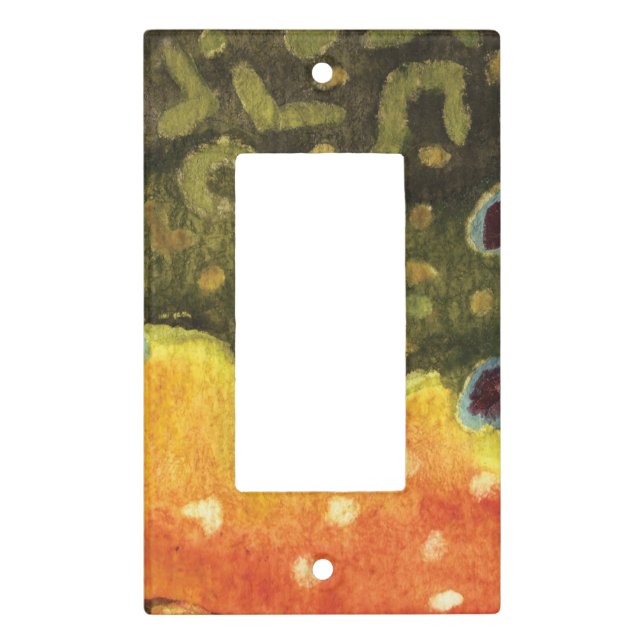 Brook Trout Fly Fishing Bedroom Light Switch Cover (Front)