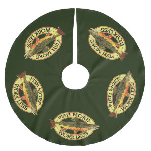 Brook Trout Fly Fishing Brushed Polyester Tree Skirt