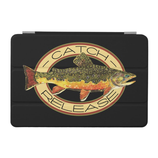 Brook Trout Fly Fishing Catch and Release Angler's iPad Mini Cover (Horizontal)