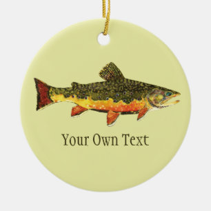 Brook Trout Fly Fishing Ceramic Ornament
