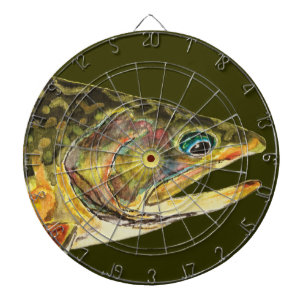 Brook Trout Fly Fishing Dart Board