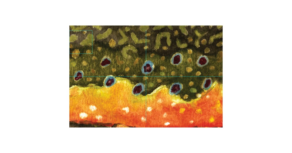 Brook Trout Fly Fishing Fabric Zazzle
