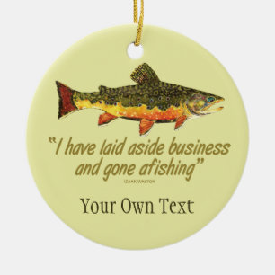 Brook Trout Fly Fishing Fisherman's Ceramic Ornament