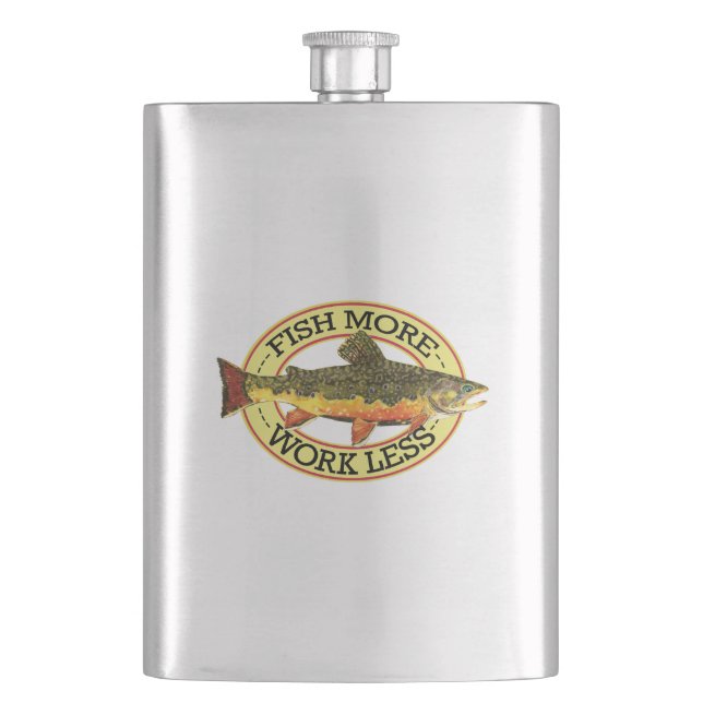 Brook Trout Fly Fishing Flask (Front)