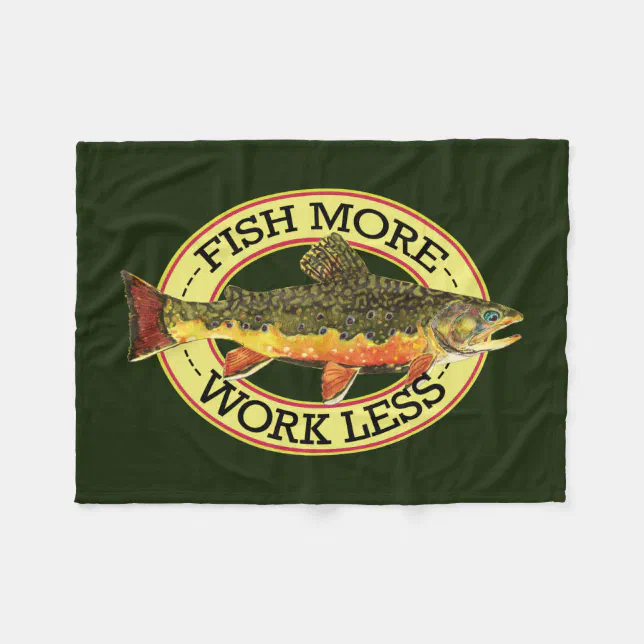 Brook Trout Fly Fishing Fleece Blanket Zazzle