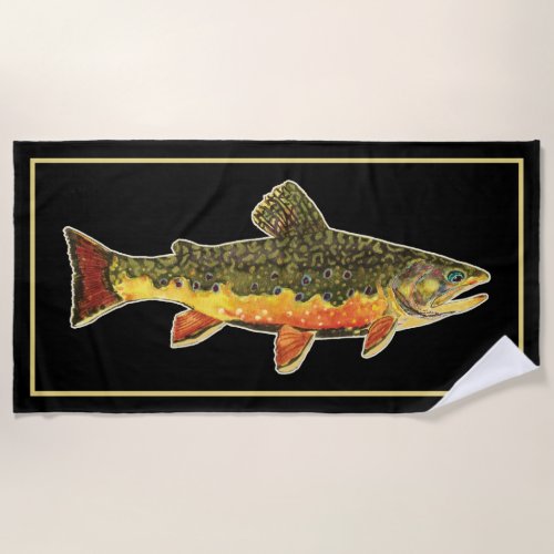 Brook Trout Fly Fishing Flyfish Cool Summer Beach Towel