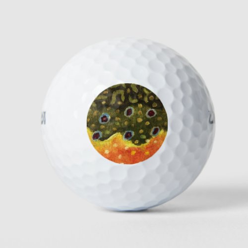 Brook Trout Fly Fishing Golf Balls