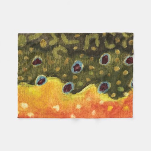 Brook Trout Fly Fishing Ichthyologist Anglers Fleece Blanket