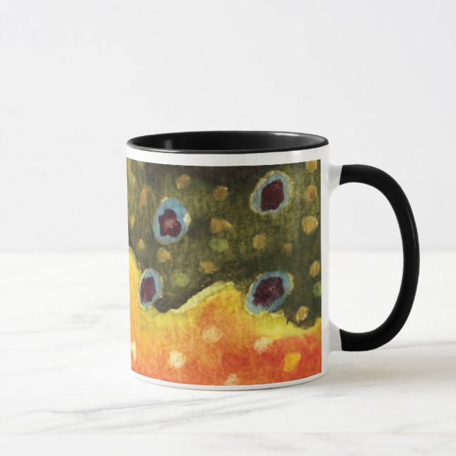 Brook Trout Fly Fishing Ichthyologist Angler's Mug (Right)