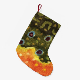 Brook Trout Fly Fishing Ichthyologist Angler's Small Christmas Stocking