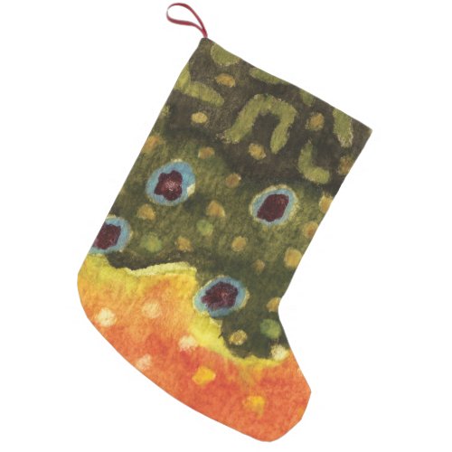 Brook Trout Fly Fishing Ichthyologist Anglers Small Christmas Stocking