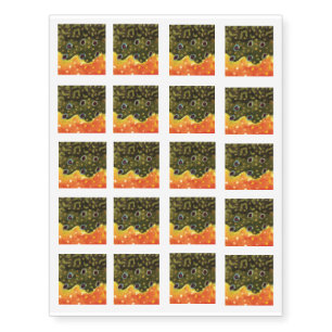 Brook Trout Fly Fishing Ichthyologist Angler's Temporary Tattoos