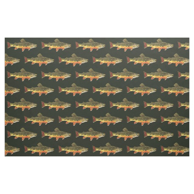 Brook Trout Fly Fishing Ichthyologist Fisherman's Fabric (Yard)