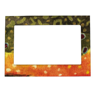 Brook Trout Fly Fishing Ichthyology Angler's Magnetic Picture Frame