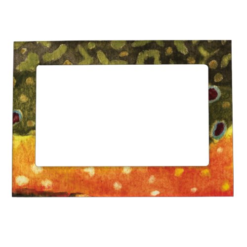 Brook Trout Fly Fishing Ichthyology Anglers Magnetic Picture Frame