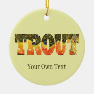 Brook Trout Fly Fishing, Ichthyology Ceramic Ornament