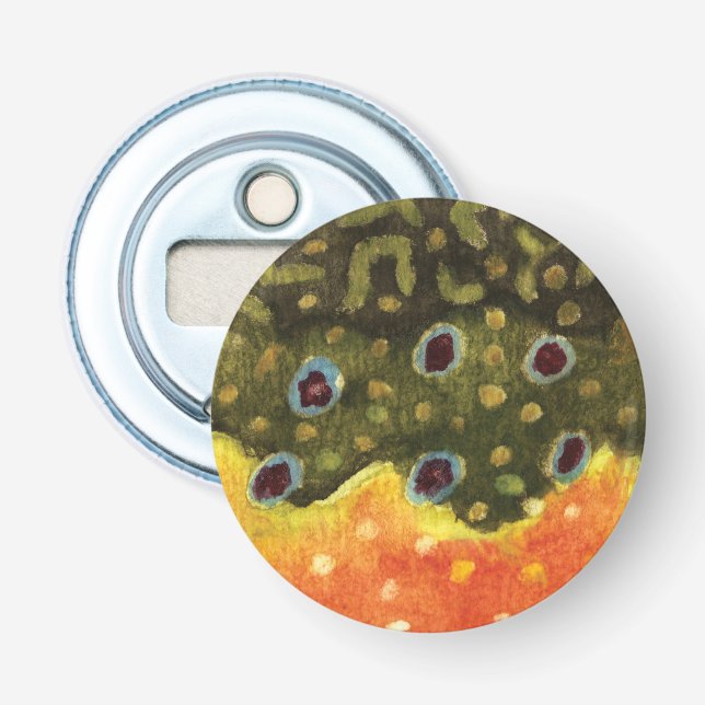 Brook Trout Fly Fishing Icthyology Angler's Bottle Opener (Front)