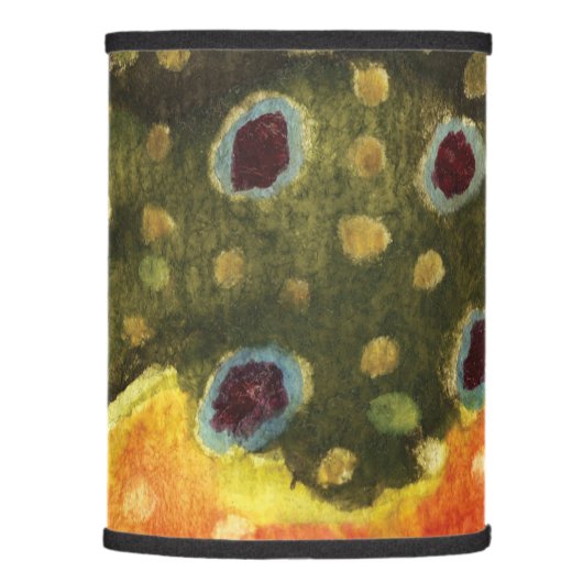 Brook Trout Fly Fishing Icthyology Angler's Lamp Shade (Right)