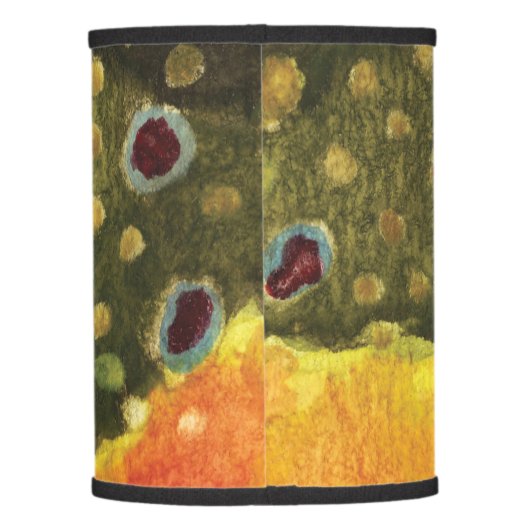 Brook Trout Fly Fishing Icthyology Angler's Lamp Shade (Back)