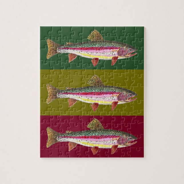 Brook Trout Fly Fishing Jigsaw Puzzle (Vertical)